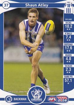 2014 Team Zone AFL Team #37 Shaun Atley Front